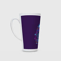 Чашка с принтом Латте «Знак Зодиака Близнецы с орнаментом»