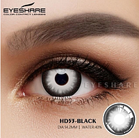 Линзы аниме, Лучшие контактные линзы HD53 BLACK EYESHARE Черные линзы для глаз