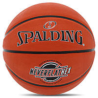 Мяч баскетбольный резиновый SPALDING NEVERFLAT HEX 84440Y №7 оранжевый se