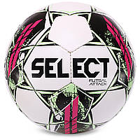 Мяч для футзала SELECT FUTSAL ATTACK V22 Z-ATTACK-WP №4 белый-розовый se