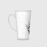 Чашка с принтом Латте «Coldplay и рок символ»