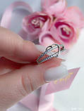 Срібна каблучка з сердечком, фото 3