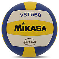 Мяч волейбольный MIKASA VST560 №5 PU синий-желтый-белый se
