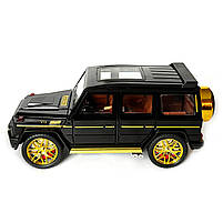 Машинка металева Mercedes-Benz G63 AMG Гелендваген (Гелік) мерседес чорний 1:24 світло, інерція, відкриваються двері, багажник,, фото 3