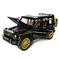 Машинка металева Mercedes-Benz G63 AMG Гелендваген (Гелік) мерседес чорний 1:24 світло, інерція, відкриваються двері, багажник,, фото 5