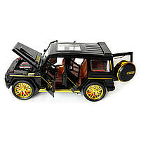 Машинка металева Mercedes-Benz G63 AMG Гелендваген (Гелік) мерседес чорний 1:24 світло, інерція, відкриваються двері, багажник,, фото 7