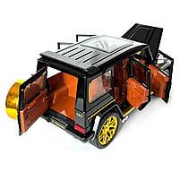 Машинка металева Mercedes-Benz G63 AMG Гелендваген (Гелік) мерседес чорний 1:24 світло, інерція, відкриваються двері, багажник,, фото 8