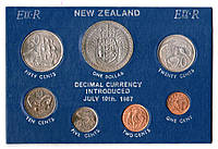 Новая Зеландия набір монет 1967 року