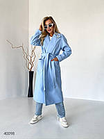 Демісезонне жіноче кашемірове пальто з підкладкою на поясі та кишенями з 42 по 48 розмір, фото 7