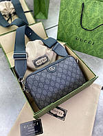 Кросс-боди Gucci Ophidia GG Supreme gray серая c781