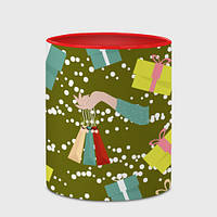 Чашка с принтом «Подарки и сувениры» (цвет чашки на выбор)