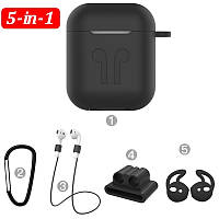 Чехол силиконовый DS Case для Apple AirPods/ AirPods 2 Black (34353233)