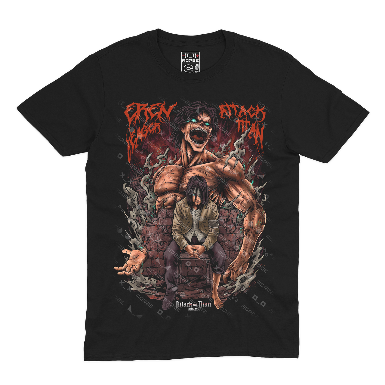 Футболка чорна Morze Attack on Titan V16, фото 1
