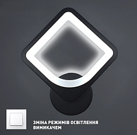 Настінно-стельовий світильник Esllse TETRA 22W S-200х44-BLACK/WHITE- 220V-IP20