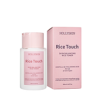 Тонер для лица для поддержки микробиома кожи Hollyskin Rice Touch Centella&Hyaluronic Acid 200 мл
