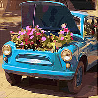 Картина за номерами "Квітковий ретро" лак 40*40 см, ТМ ART Craft, Україна