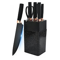 Набор кухонных ножей на подставке Knife Set 7 предметов из нержавеющей стали