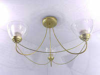 Люстра потолочная на 3 лампочки 25186 Золото 32х52х52 см.
