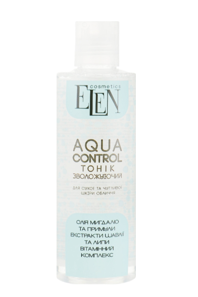 Зволожуючий тонік ELEN cosmetics для сухої та чутливої шкіри: 200 мл Забезпечує інтенсивне зволоження та заспокоює шкіру