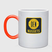 Чашка с принтом хамелеон «Den Nuggets» (цвет чашки на выбор)