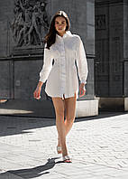 Женское платье Staff белое очень приятное к телу и легкое для девушки стаф. Sensey Жіноча сукня Staff біла