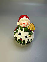 Сувенир декоративный светящийся LED "Санта Клаус. Снеговик-Елка" 12 х 7см Разноцветный Unison (2331)