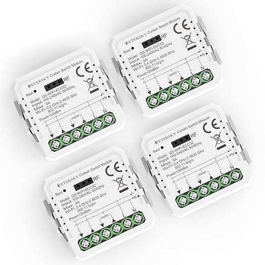 Уомплект розумних перемикачів жалюзі Etersky QS-WIFI-C01 Wi-Fi керування додатком/голосове керування