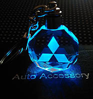 Брелок автомобільний на ключі Мітсубіші GF авто брелок з логотипом Mitsubishi з підсвіткою (232344613)