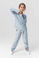 Пижама для девочки Mihra kids 13353-68 6-7 лет Голубой (2000990109071)