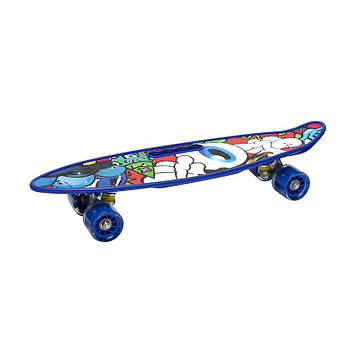 Скейт пластиковий 58см для дітей та підлітків Skateboard Sport XFSL-A2R