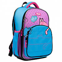 Рюкзак шкільний напівкаркасний (S, 39.5х28.5х14см) 1Вересня S-97 Pink and Blue 559493