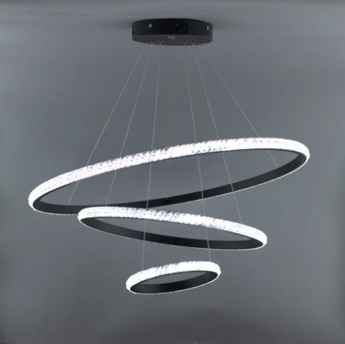 Світлодіодна люстра Esllse AKRILIKA 70 W 3R ON/OFF-600-1100 BLACK-220-IP20