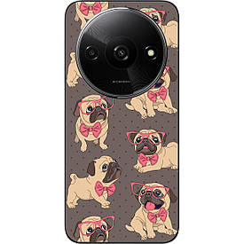 Бампер силіконовий Case для Xiaomi Redmi A3 з малюнком Мопсики