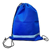Рюкзак-мешок со светоотражающей лентой голубой VS Thermal Eco Bag