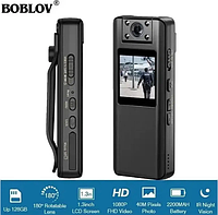 Боди камерв с дисплеем 1080FHD BOBLOV А22, Body camera с экраном и диктофоном на одежду