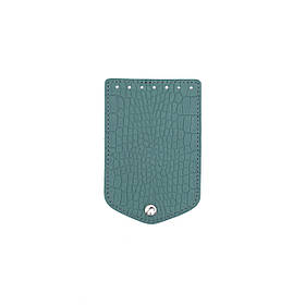 Клапан для міні сумки з кнопкою (15*10), колір Шавлія рептилія