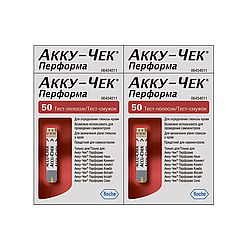 Тест-смужки Акку-Чек Перформа (Accu-Chek Performa) 50 шт. 4 паковання