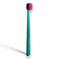 Зубная щетка средней жесткости Janeke Medium Toothbrush бирюзовый розовый