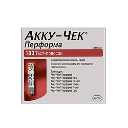 Тест-смужки Акку-Чек Перформа (Accu-Chek Performa) 100 шт.