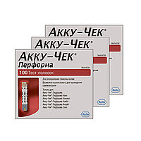 Тест-полоски Акку-Чек Перформа (Accu-Chek Performa) 100 шт. 3 упаковки