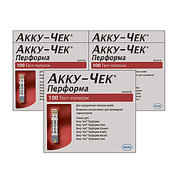 Тест-смужки Акку-Чек Перформа (Accu-Chek Performa) 100 шт. 5 паковань