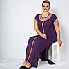 Жіноче домашнє довге плаття в підлогу великих розмірів 56-60, 224572, пляжне плаття довге, JOELLE,Туреччина, фото 3