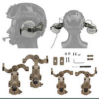 Крепление наушников тактических на шолом каску Чебурашка на шолом каску койот