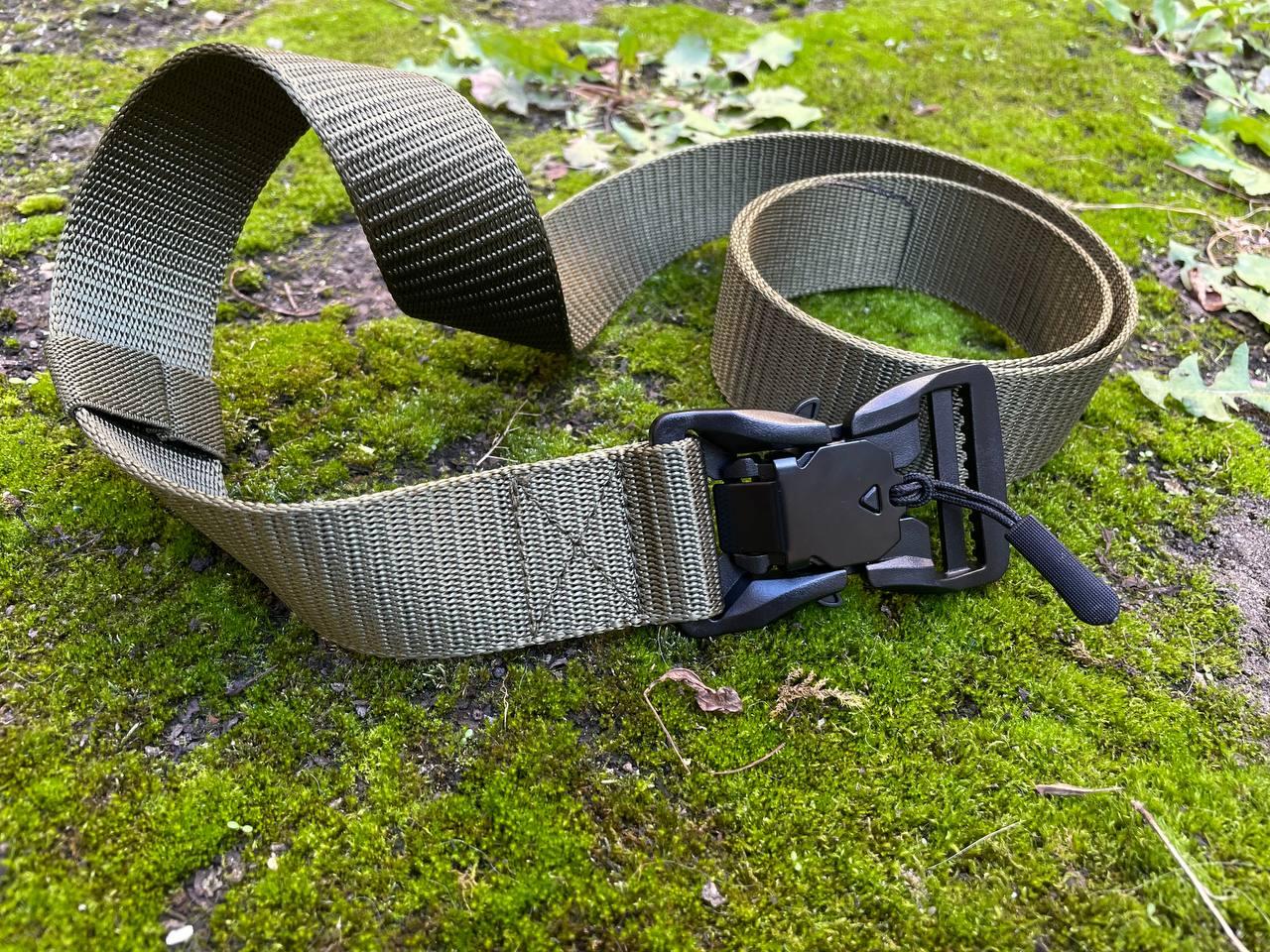 Тактический ремень кобра с магнитной пряжкой/ олива военный ремень - фото 2 - id-p2187168291