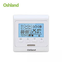 Терморегулятор програмований OSHLAND М6 для теплої підлоги Білий (TR050695)