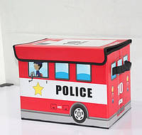 Ящик Пуф короб складной ящик для игрушек Save Box Police Красный lk
