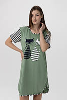 Ночная рубашка женская Nicoletta 84121 5XL Зеленый (2000990160010)
