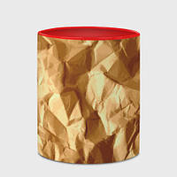 Чашка с принтом «Мятая бумага» (цвет чашки на выбор)