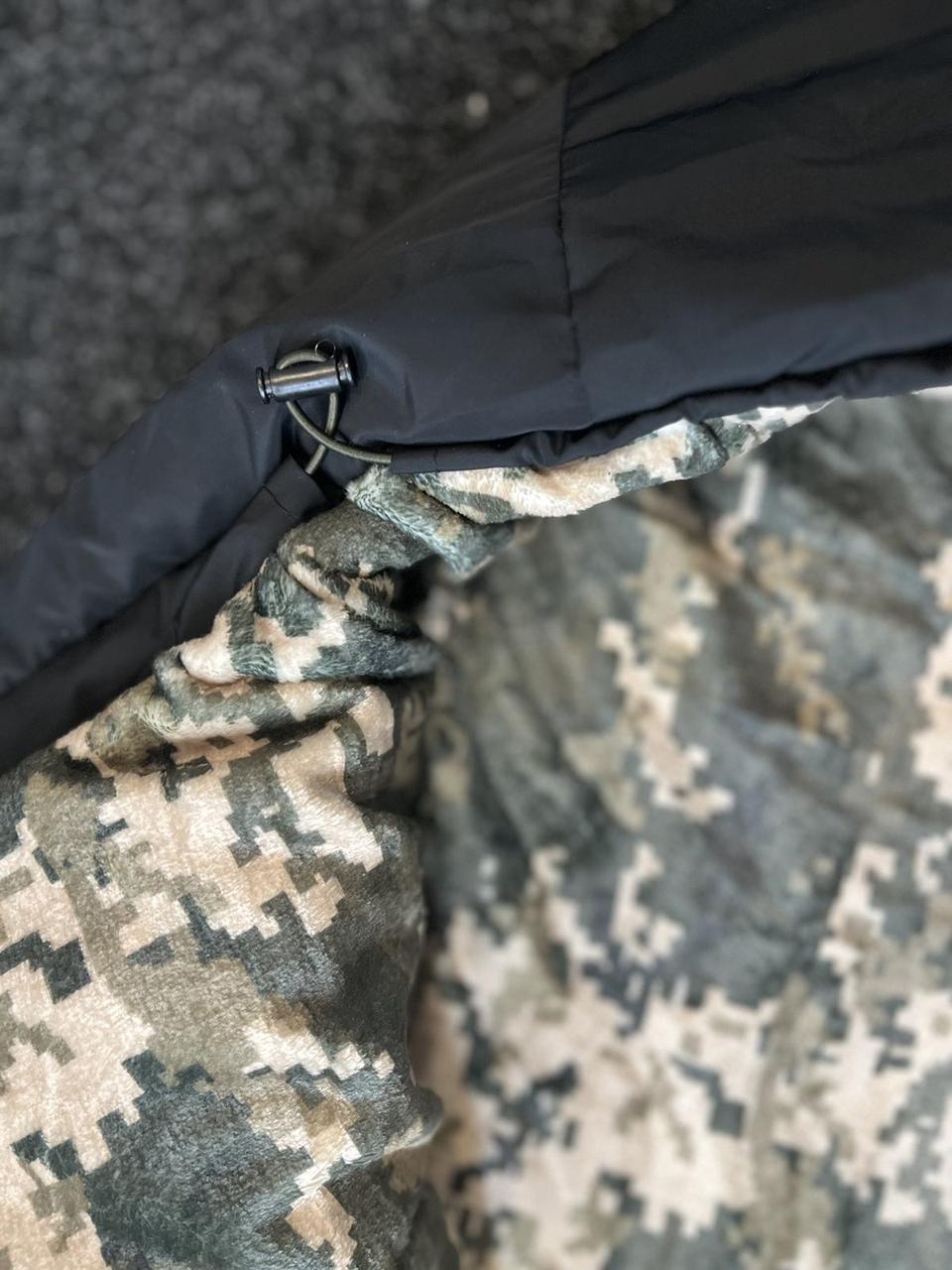 Тактический кокон черный / Зимний мешок для ВСУ с капюшоном до -18 - фото 3 - id-p2187169910
