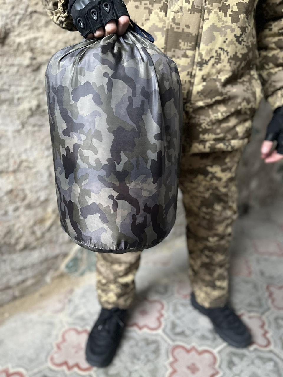 Тактический кокон черный / Зимний мешок для ВСУ с капюшоном до -18 - фото 7 - id-p2187169910